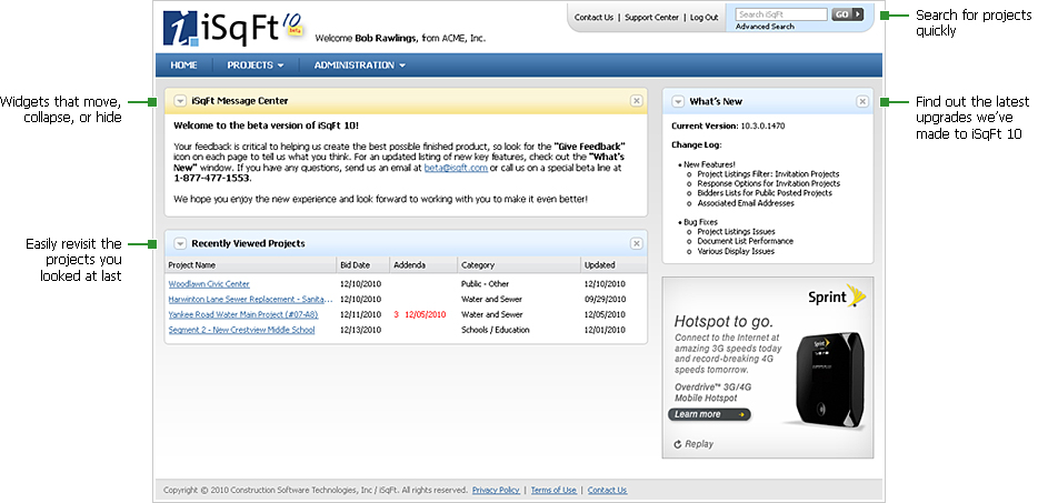 The Home Page - Simplified to give you the most up-to-date information, right at your fingertips