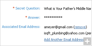 Associated Email Addresses
