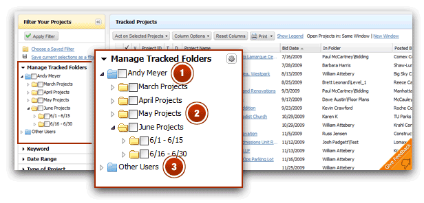 Tracked Project Folders