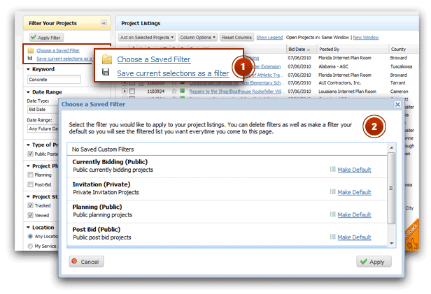 Keyword Matches and Basic Project Information