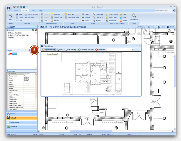 Click on import drawing and choose the drawing or document you want to view, then you can zoom in and move around in the drawing