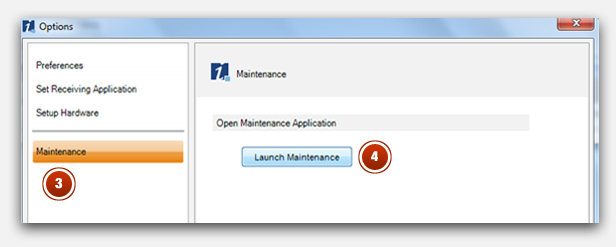 Click on Maintenance then Launch Maintenance