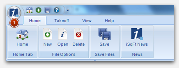 Open the maintenance menu by clicking on the iSqFt icon located in the upper left corner