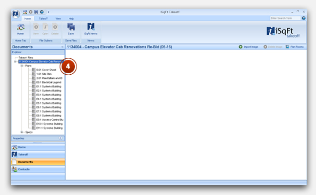 iSqFt Takeoff will automatically launch. Then click on either the 